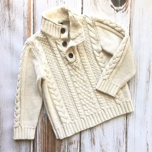 Gap Cream Cable Knot Sweater 4T